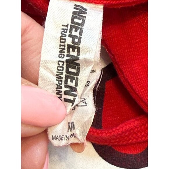 St. John's University women's medium red fleece lined sweatshirt - Picture 2 of 4